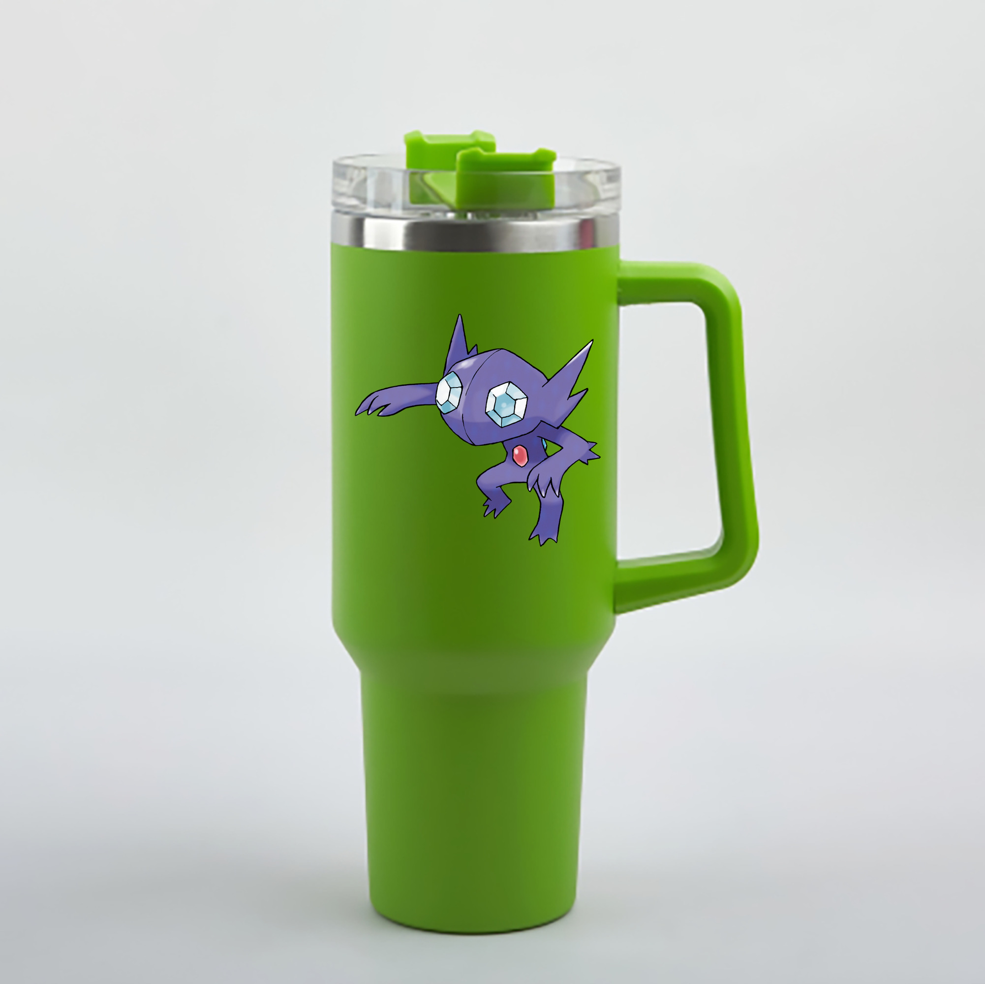 （画像用） ポケットモンスター Pokémon 1200mL車用タンブラー - クリスタルステッカー（プラスチックストロー付き）